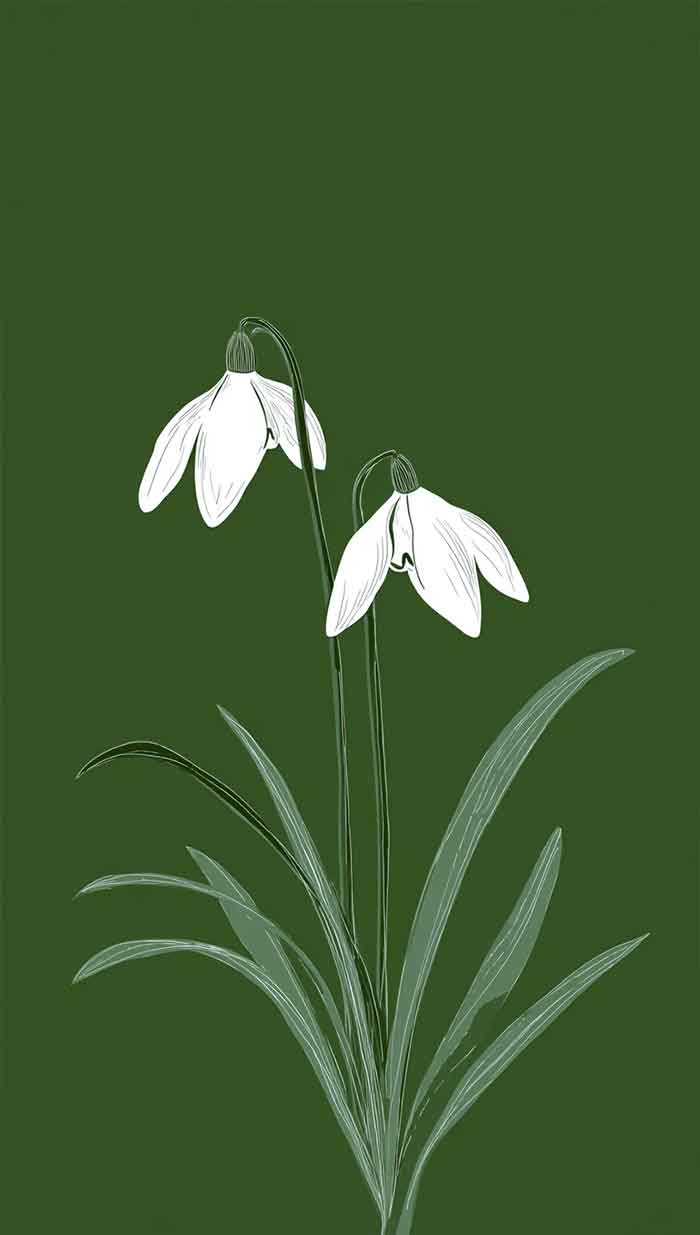 flower illustration aesthetic background iphone