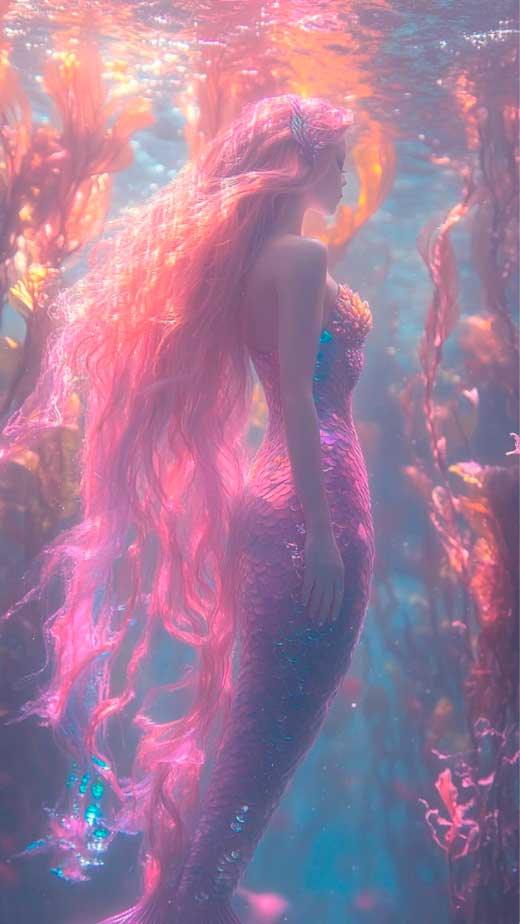 cute aesthetic pink mermaid wallpaper for iphone