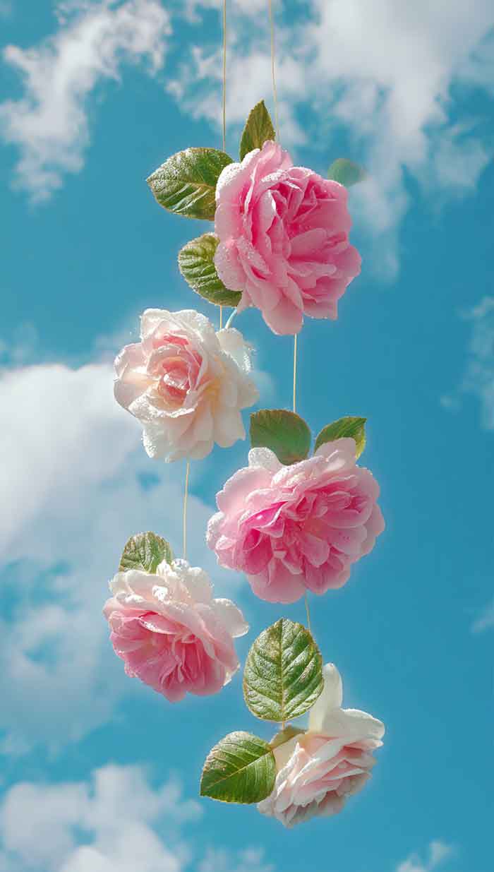 pink and white flower wallpaper background