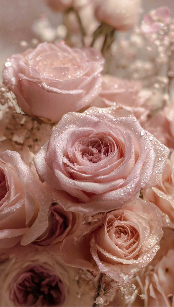 soft pink floral wallpaper