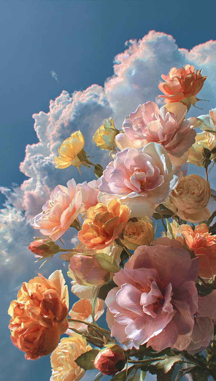 aesthetic background floral