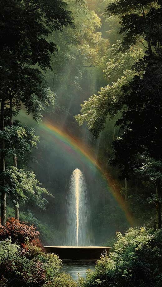 aesthetic summer wallpaper with rainbow