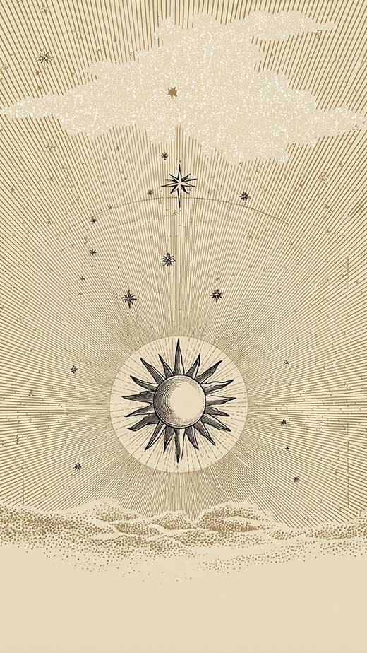 minimal sun wallpaper tart style