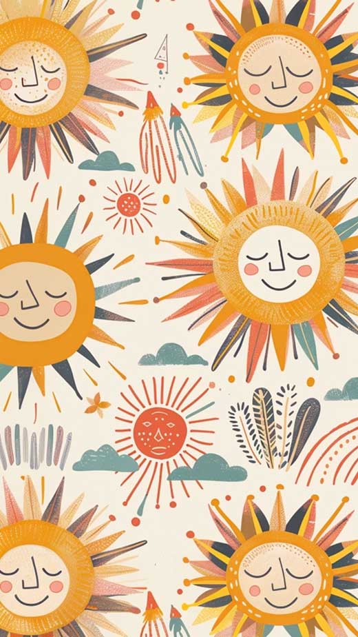 boho sun summer wallpaper