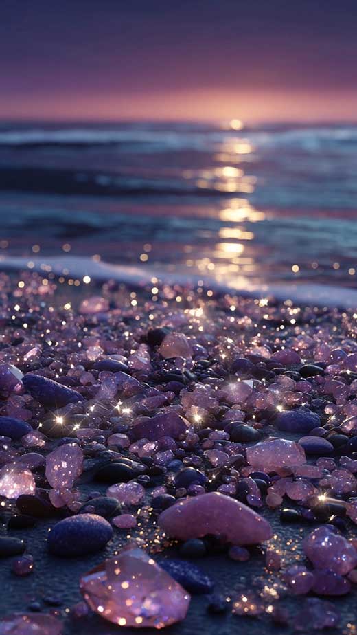 purple glittery night summer aesthetic wallpaper