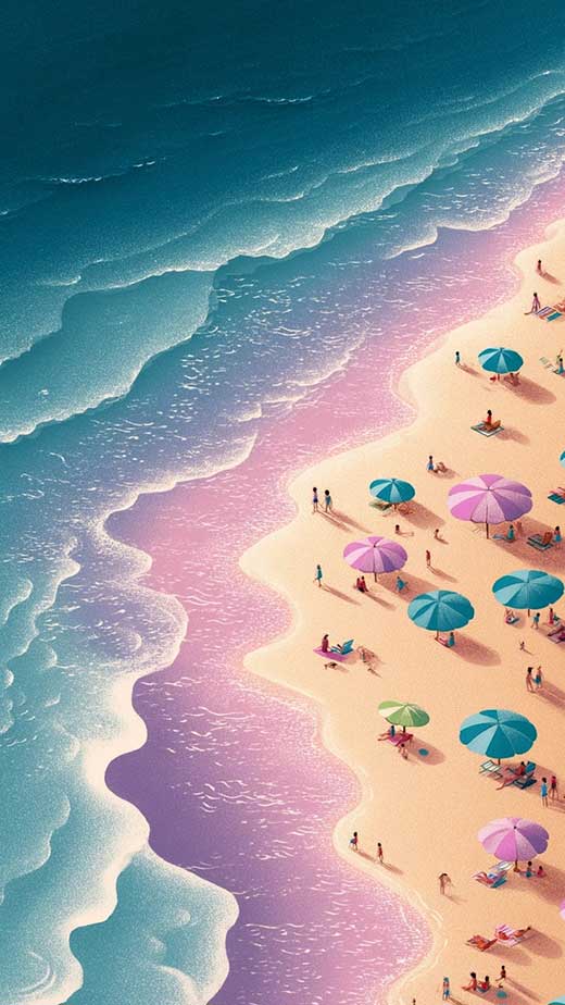 summer beach wallpaper art