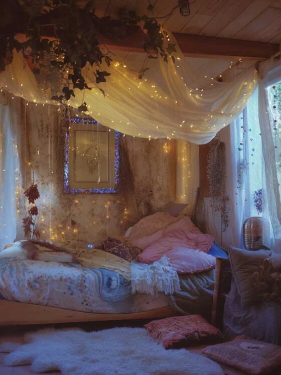 Fairy Lights in the Bedroom & Living Room: 10 Moods They Can Set in the Decor + Ideas