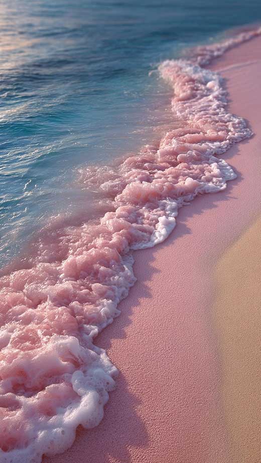 pink beach aesthetic wallpaper