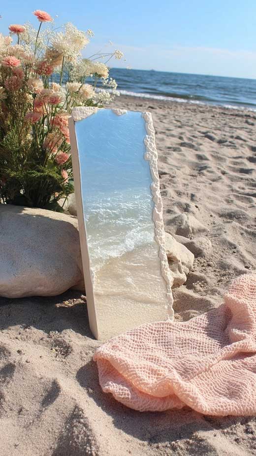 pink beach summer aesthetic wallpaper