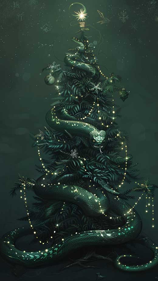 slytherin aesthetic wallpaper christmas tree