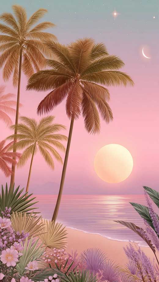 pink aesthetic cute sunset summer beach wallpaper for iphone in hd The Mood Guide