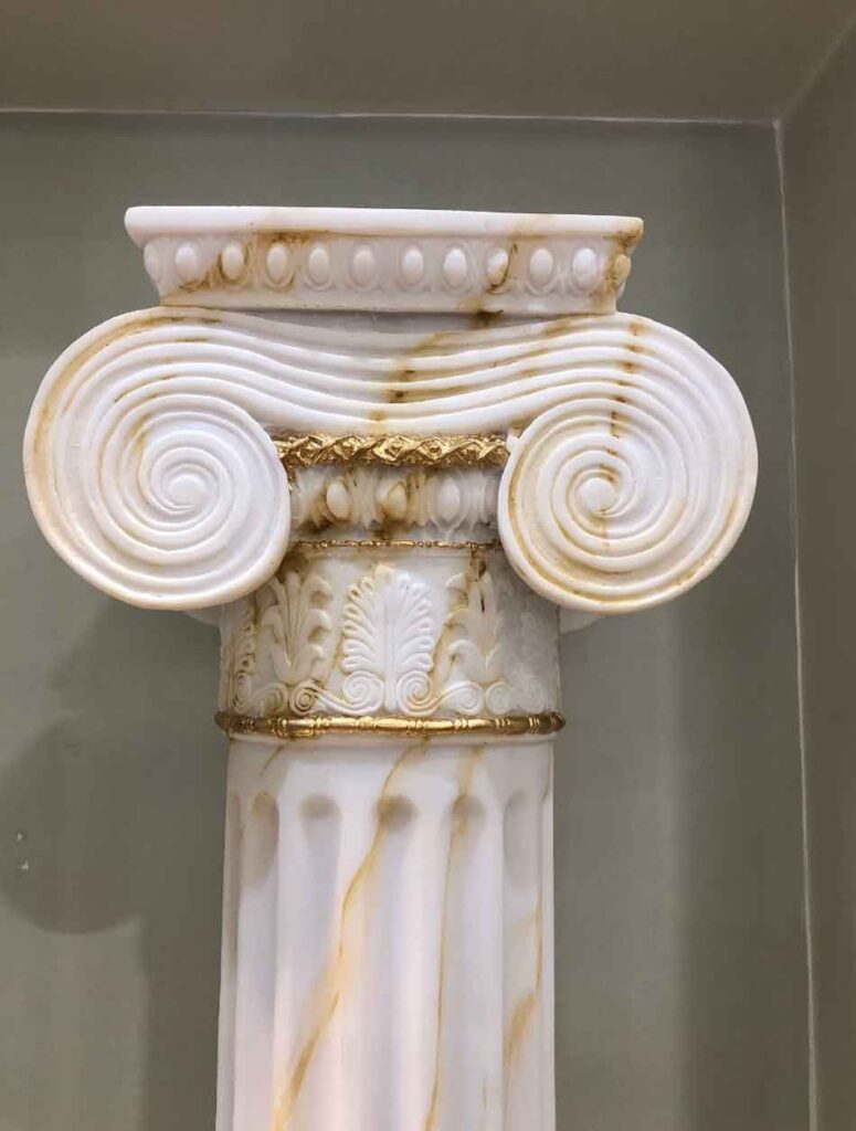 ionic greek column decoration light academia