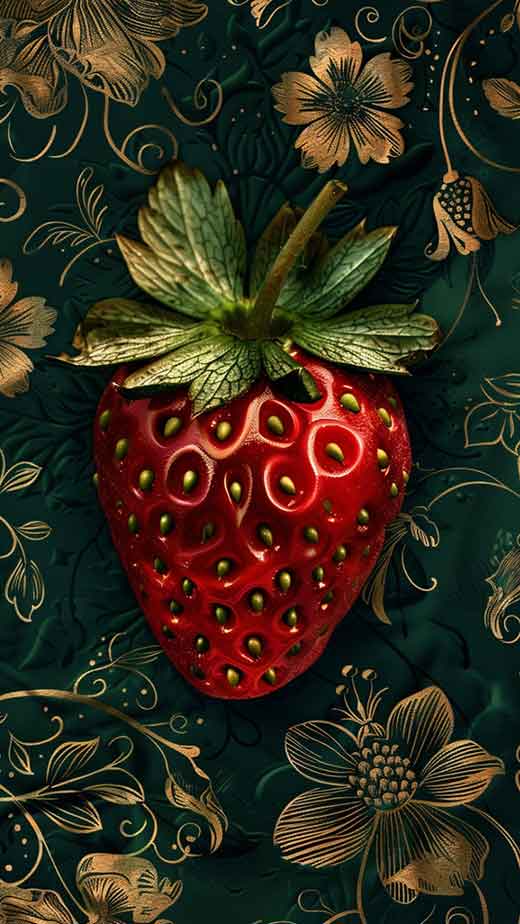 3d strawberry wallpaper for iphone