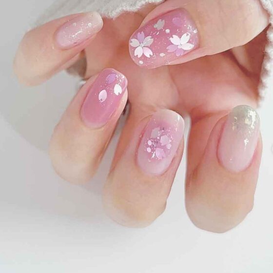 30+ Cherry Blossom Nails That Are Perfect for Spring Summer & Weddings