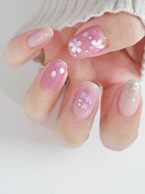 30+ Cherry Blossom Nails That Are Perfect for Spring Summer & Weddings