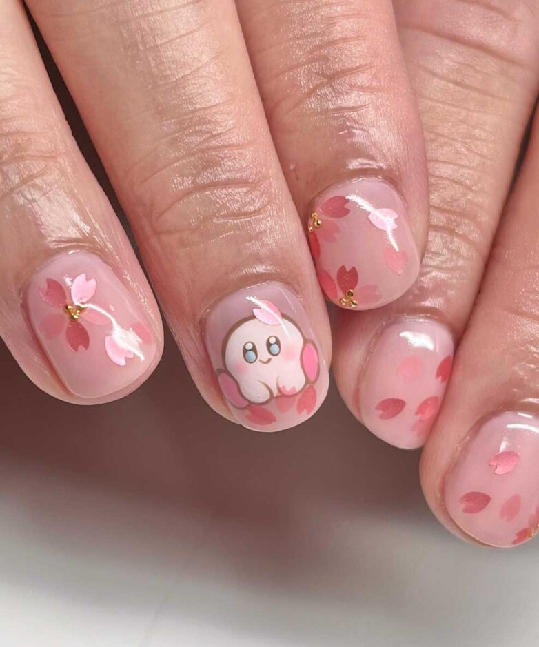 30+ Cherry Blossom Nails That Are Perfect for Spring Summer & Weddings