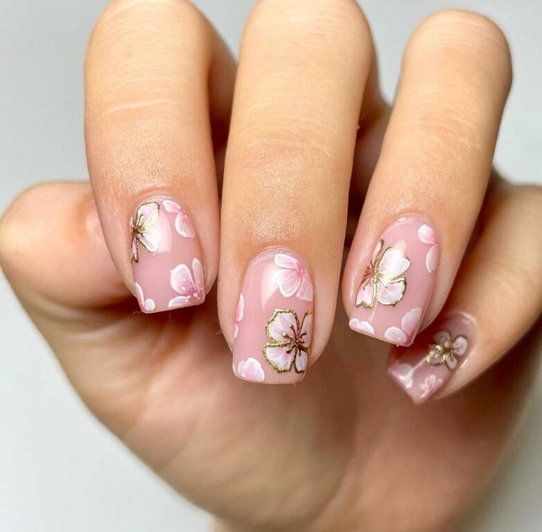 30+ Cherry Blossom Nails That Are Perfect for Spring Summer & Weddings ...