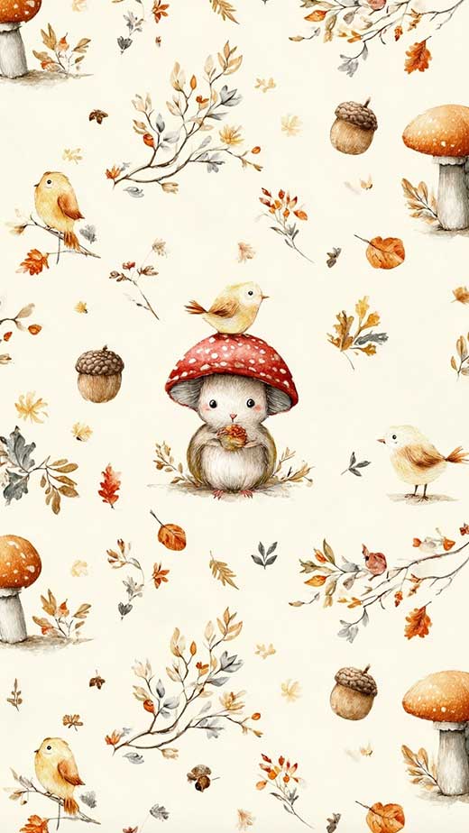 cozy and cute cottagecore beatrix potter inspired fall wallpaper for iphone