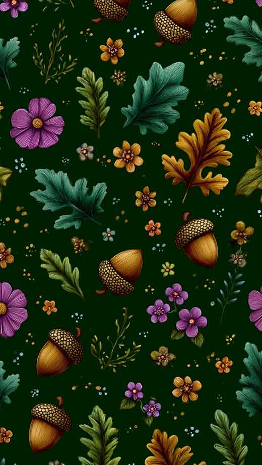dark green pretty pattern fall wallpaper for iphone