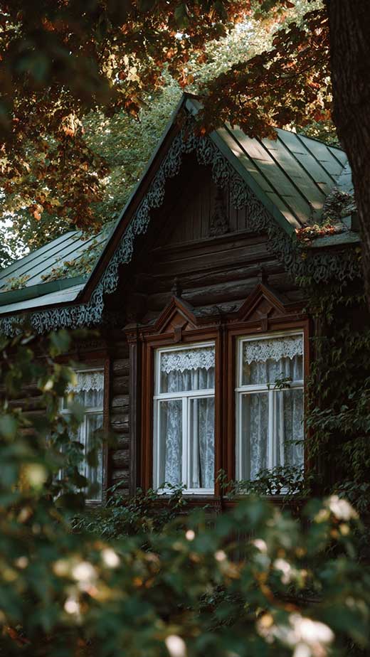 cottagecore house wallpaper for fall