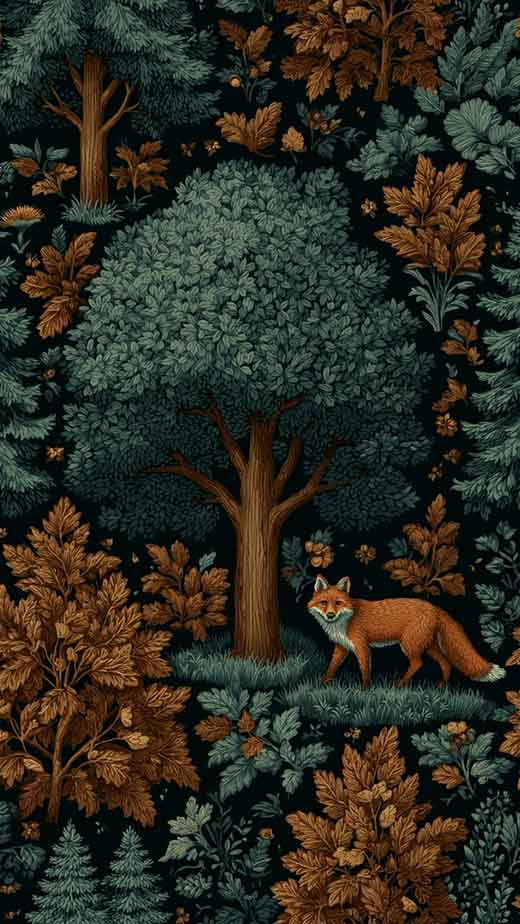 fox fall aesthetic phone fall background