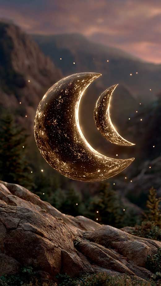 gold moon fall phone wallpaper