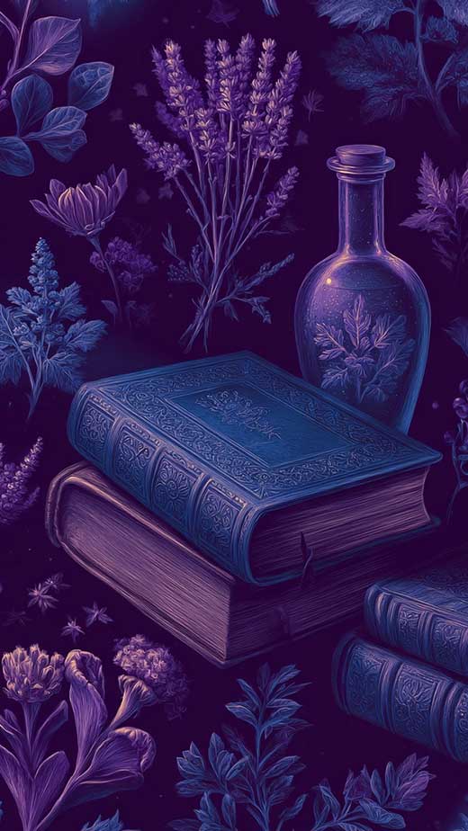 dark purple and blue phone background witchy