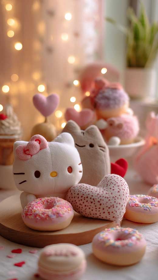 cute hello kitty pusheen wallpaper