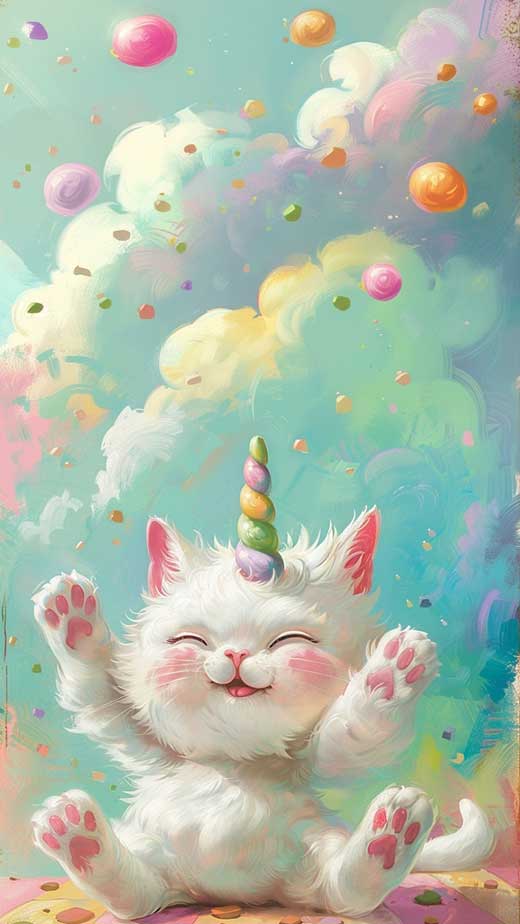 cute cat background unicorn