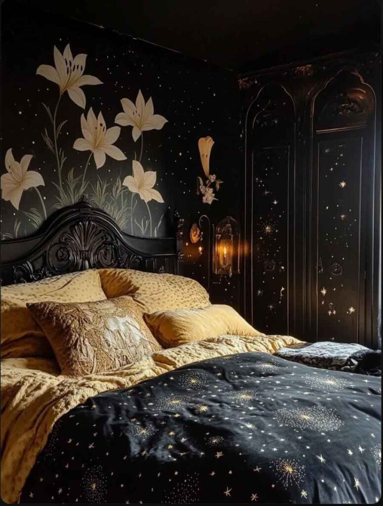 modern luxury witchy aesthetic bedroom idea