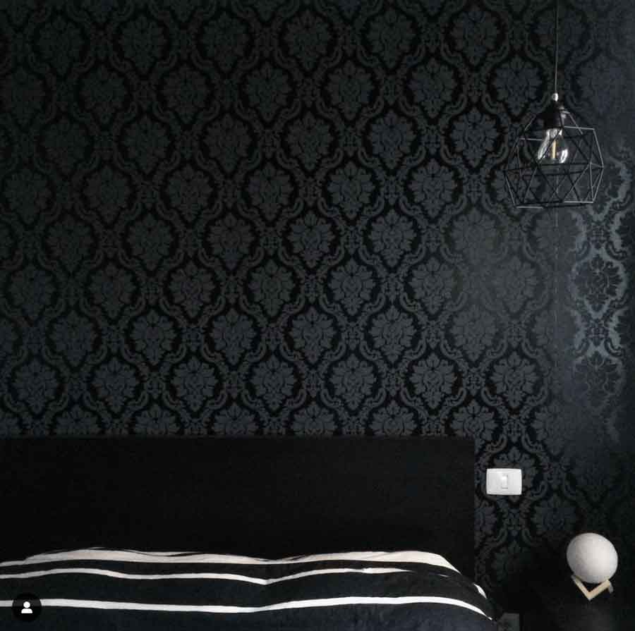 gothic witch wallpaper bedroom black