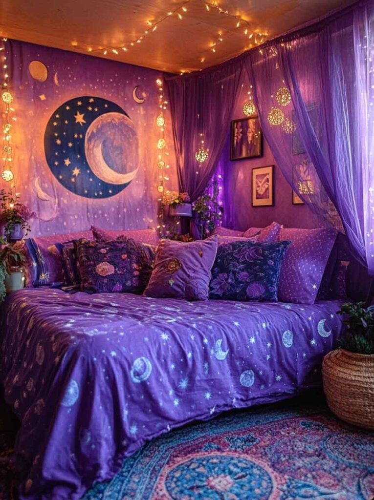 purple witch bedroom idea