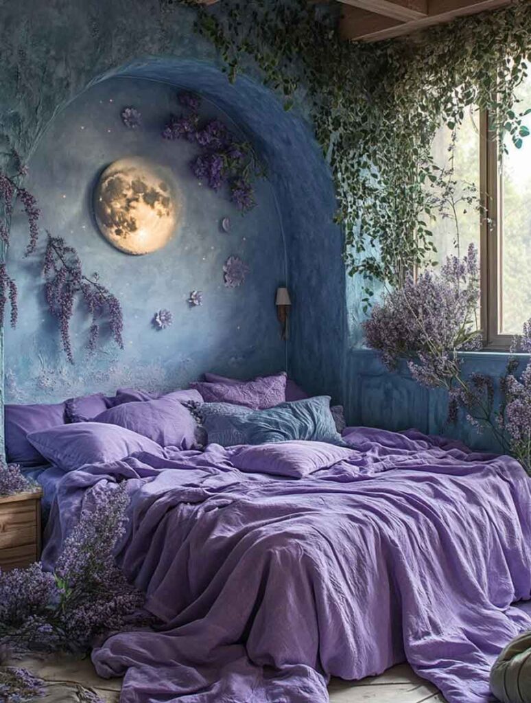 witchy aesthetic bedroom moon themed