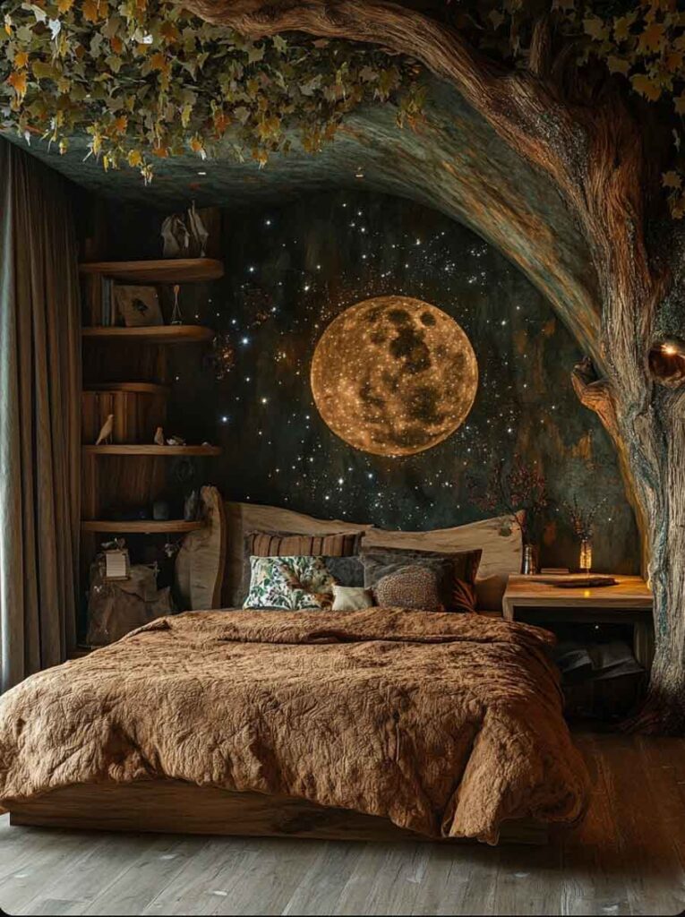 wood witch aesthetic bedroom cozy