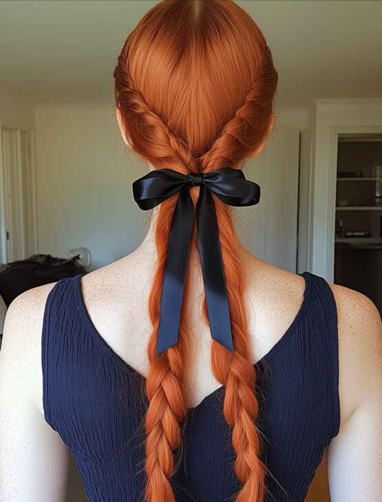 elegant braided hairstyle. girly