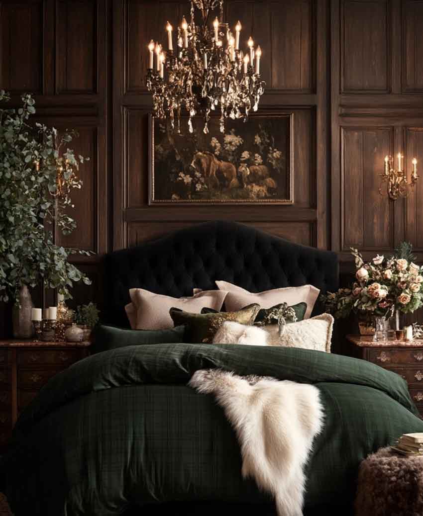 old money bedroom idea