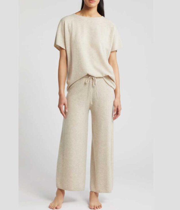 nordstrom beige aesthetic cozy cashmere pajamas