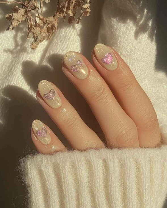 aesthetic valentines day nails