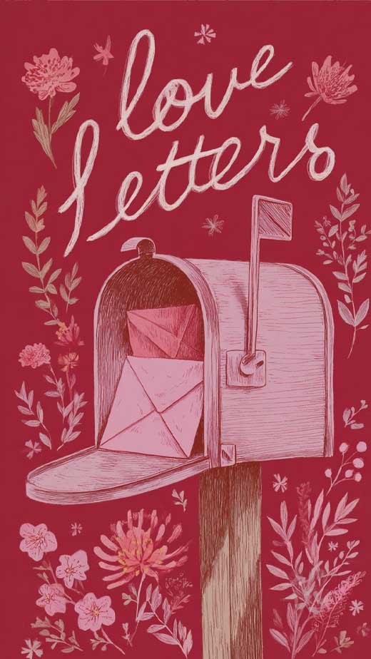 red and pink aesthetic valentines phone background