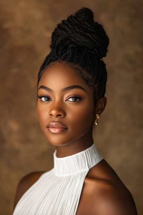 black woman elegant hairstyle