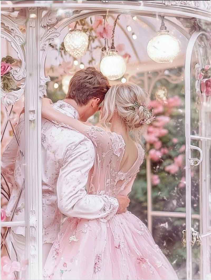 princess aesthetic wedding photo