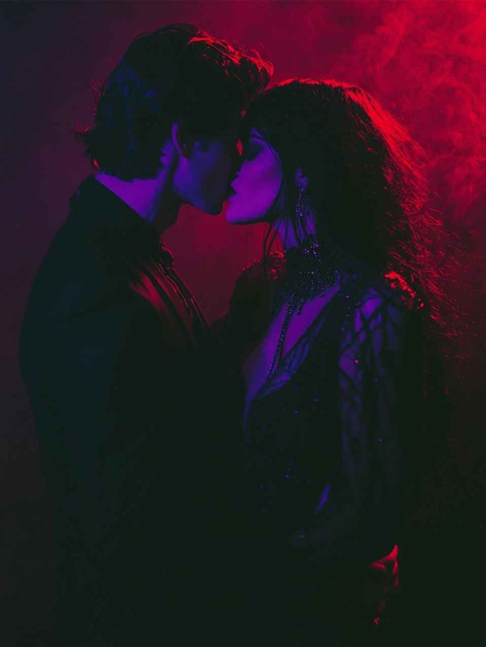 dark goth witchy vampire aesthetic couple photshoot idea