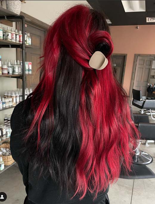 red and black witch hair color