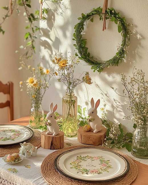 aesthetic easter tablescape idea