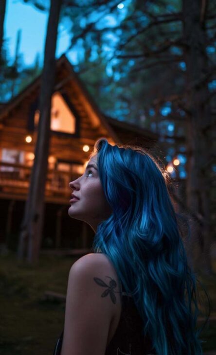 long blue hair color