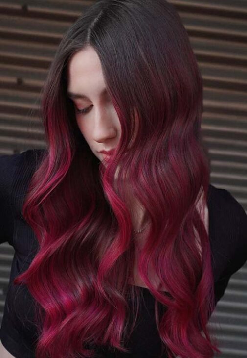 witch aesthetic red hair color