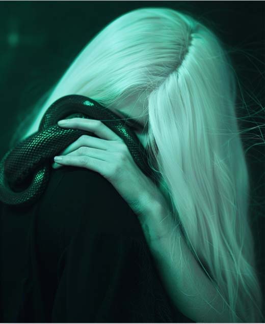 slytherin aesthetic silver hair color witchcore