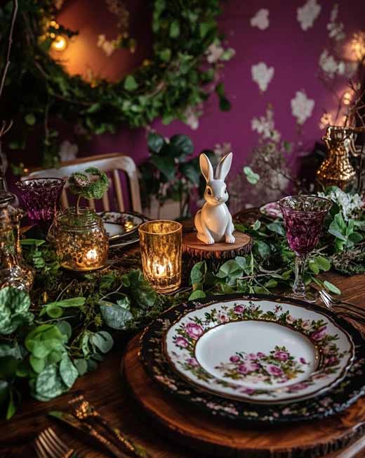 ostara easter witchy witchcore aesthetic eater table