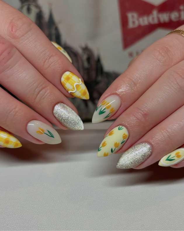 butter yellow tulips