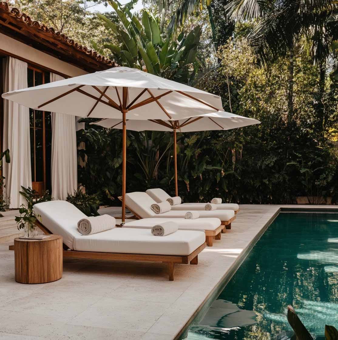 Picture of How to Style Modern Minimal Outdoor Patio (Essentials For Poolside ...